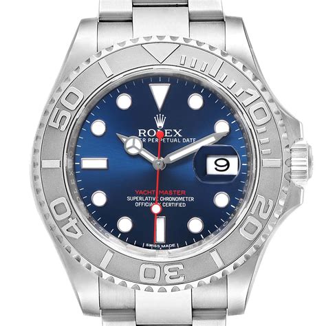 rolex yacht-master blue background|rolex yachtmaster blue dial 40mm.